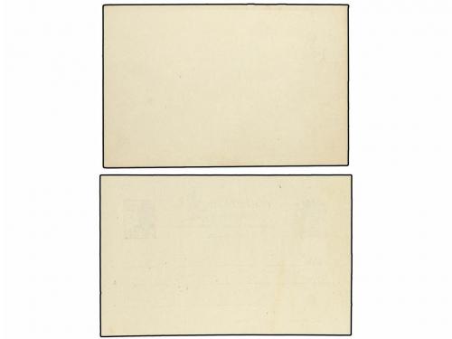 ✉ ESPAÑA. Ed. 59 y 71. 25 cts. azul, dos enteros postales en