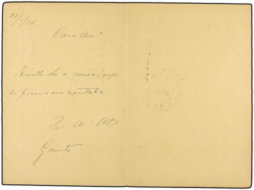 ✉ ESPAÑA ENTEROS POSTALES. Ed. 28. 15 + 15 cts. azul circula