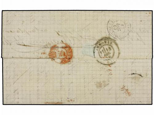 ✉ ESPAÑA. Ed. 89. 1869. HARO a FRANCIA. 12 cuartos naranja, 
