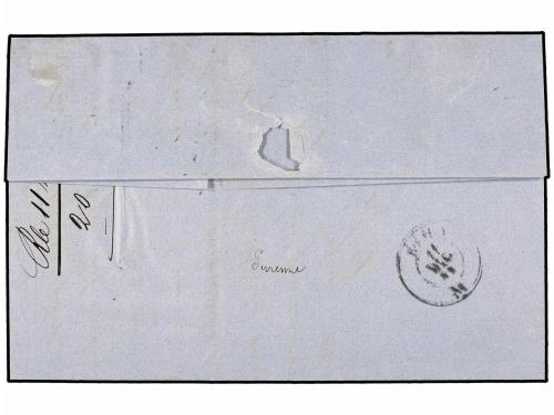 ✉ PERU. Yv. 6c (2). 1862 (10 Dic.). ISLAS CHINCHA a LIMA. 1 