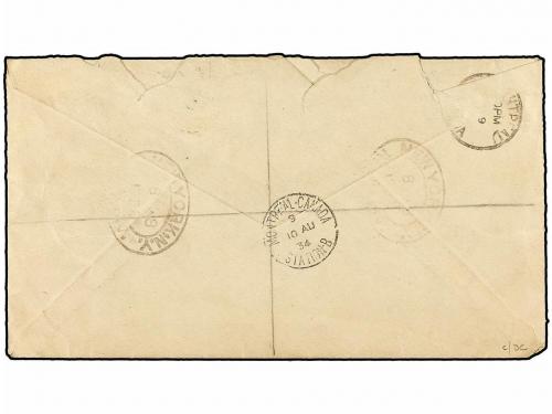 ✉ PORTUGAL. 1934. FUNCHAL (Madeira) a CANADÁ. 50 ctvos. nara