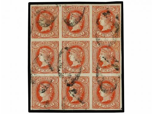 ° COLONIAS ESPAÑOLAS: ANTILLAS. Ant. 12 (9). 2 reales rojo. 