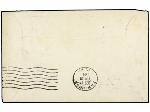 ✉ CONGO BELGA. 1941. LEOPOLDVILLE to SAN JUAN (Puerto Rico).