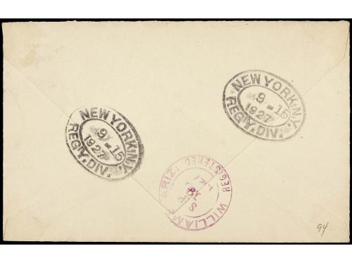 ✉ GUADALUPE. Yv. 97 (4). 1927. POINTE A PITRE a U.S.A. 10 Fr