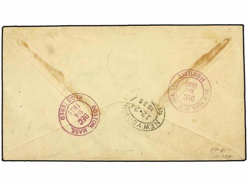 ✉ ANTIGUA. 1935. ANTIGUA to U.S.A. Complete set on cover. Ar