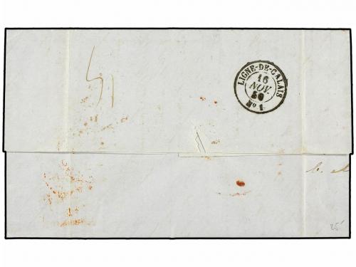 ✉ FRANCIA. 1850 (Nov. 16). Entire letter from PARIS to RIO N