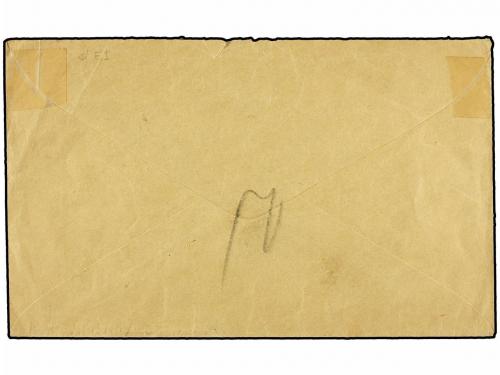 ✉ TRISTAN DA CUNHA. 1939. Stampless unpaid cover struck with
