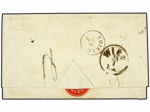 ✉ AUSTRIA. Mi. 32. 1864. Arms 5kr. rose, perf. 9½ used on un