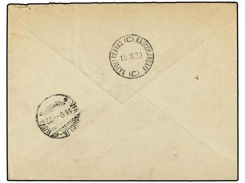 ✉ MONACO. Yv. 18, 22 (2), 23 (4). 1922. MONTECARLO a NAPOLI 