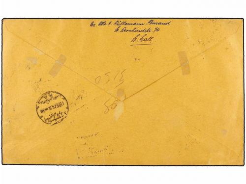 ✉ SUIZA. 1926 (28-XI). ZURICH a ALEXANDRIA (Egipto). Circula