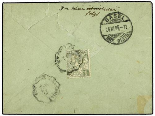 ✉ MONACO. Yv. 11, 24. 1906. MONTECARLO a BALE (Suiza). Enter