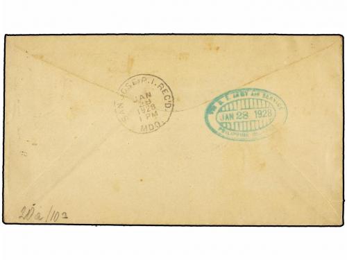 ✉ FILIPINAS. 1928 (28-I). MANILA to S. JOSE (Mindoro) AIR MA