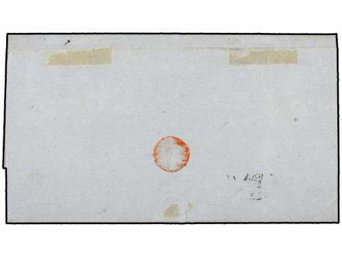 ✉ PERU. Sc. 14. 1871. TRUXILLO a LIMA. 1 dinero verde, mat. 