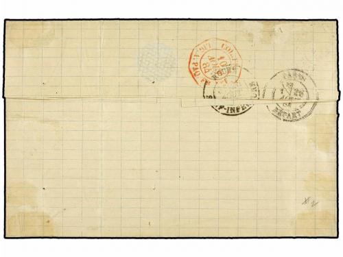 ✉ GUADALUPE. 1884. GUADALUPE a FRANCIA. 25 s. 35 cts. violet