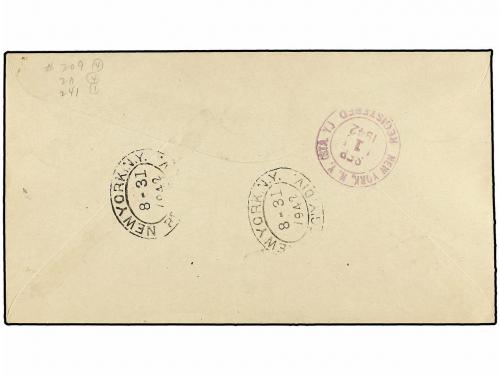 ✉ SAN PEDRO Y MIQUELON. Yv. 237 (4), 239 (4), 265. 1942. ST.