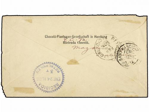 ✉ GUATEMALA. Sc. 43 (2), 44 (4). 1895. MAZATENANGO a U.S.A. 