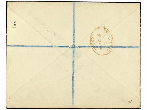 ✉ SIERRA LEONA. 1918. FREETOWN to ENGLAND. 2 sh. lilac and b