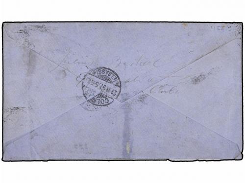 ✉ CHILE. 1897. VALPARAISO a ALEMANIA. Sobre Entero Postal de