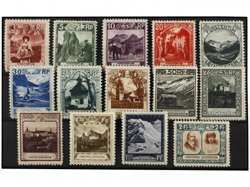 ** LIECHTENSTEIN. Yv. 94/107. 1930. Complete set, never hing