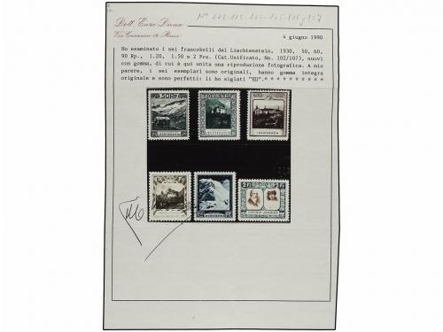 ** LIECHTENSTEIN. Yv. 94/107. 1930. Complete set, never hing