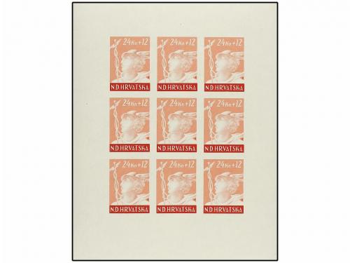 ** CROACIA. Mi. 150/53. 1941. PROOFS. Complete set, minishee