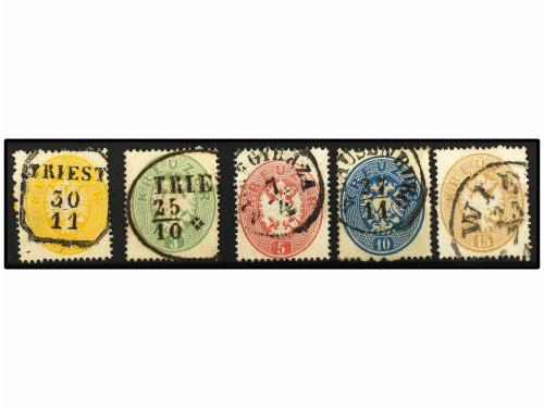° AUSTRIA. Mi. 24/28. 1863. Complete set, fine used. Michel 