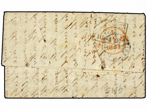 ✉ EGIPTO. 1841 (19 June). ALEXANDRIA to SCOTLAND with ALEXAN