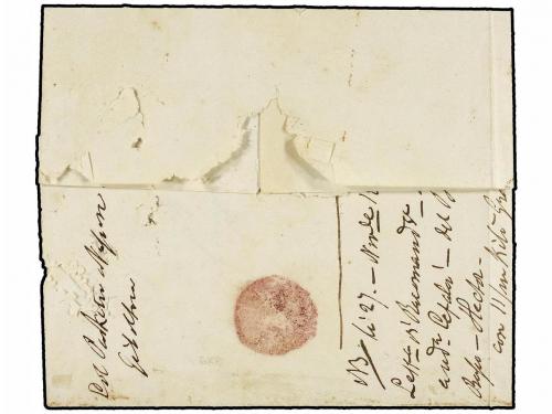 ✉ GIBRALTAR. 1830. LISBON to MALTA. Forwarded letter to GIBR
