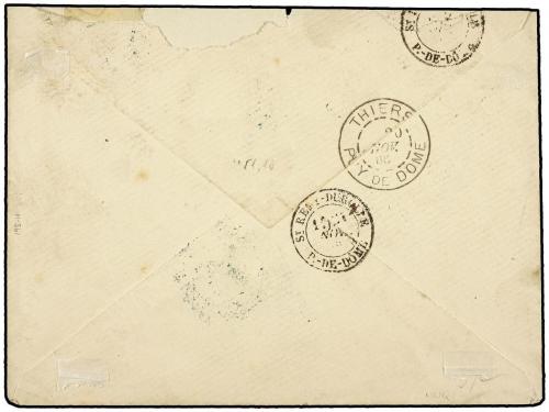✉ BULGARIA. Mi. 18. 1886. VARNA to FRANCE. 25 l. blue. Arriv