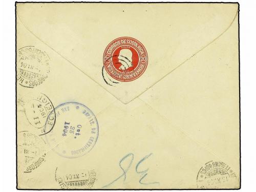 ✉ COSTA RICA. 1904. CARTAGO a FINLANDIA. Entero postal de ce