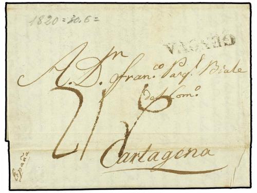 ✉ ITALIA. 1815-1846. (7). GENOVA a ESPAÑA. Conjunto de 7 car