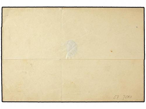 ✉ ESPAÑA. Ed. 57. 1862. MADRID correo interior. 2 cuartos az