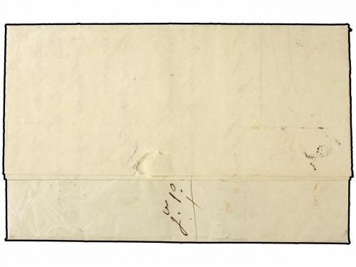 ✉ ESPAÑA. Ed. 6 (3). 1851. CORUÑA a MADRID. 6 cuartos negro 