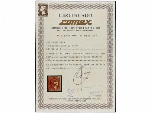 (*) FILIPINAS. Ed. 2. 10 cuartos carmín. MAGNÍFICO EJEMPLAR.
