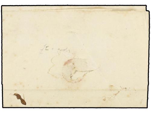 ✉ GIBRALTAR. 1834. GIBRALTAR to MALTA. Entire letter with bl