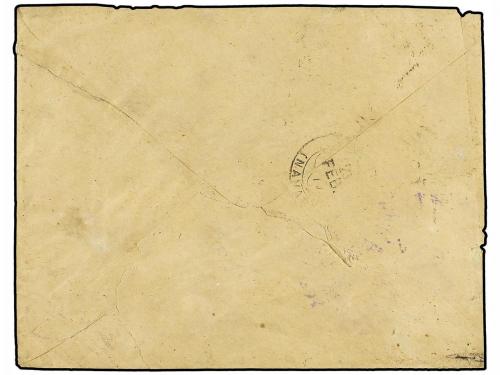 ✉ ESPAÑA. Ed. 190+192a, 183 (3). 1879. ZARAGOZA a TUDELA. 10