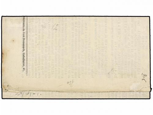 ✉ ESPAÑA. Ed. 115. 1873. VALENCIA a BARCELONA. IMPRESO (Revi