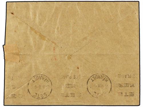 ✉ ESPAÑA E. LOCALES PATRIOTICAS. 1939 (Abril). ALBACETE a FR
