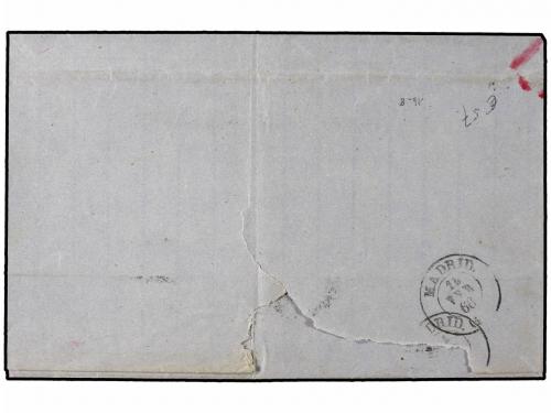 ✉ ESPAÑA. Ed. 81 (3). 1866. SALAMANCA a MADRID. 4 cuartos az