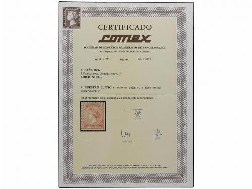 (*) ESPAÑA. Ed. 80. 2 cuartos rosa. Centraje perfecto. PIEZA