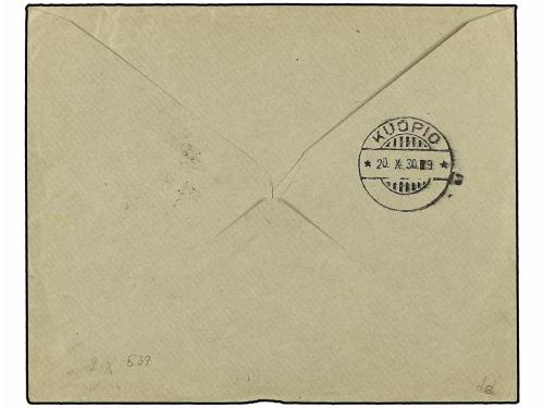 ✉ ESPAÑA. Ed. 568 (2). 1931. SEVILLA a FINLANDIA. 5 cts. cas