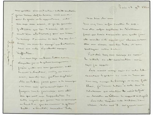 ✉ INDOCHINA. 1860 (18 Nov.). CAMPAÑA FRANCO-ESPAÑOLA DE COCH
