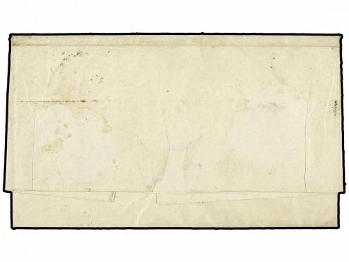 ✉ CUBA. Ant. 7. 1859. SANTIAGO a NEW YORK. 1/2 real azul bor