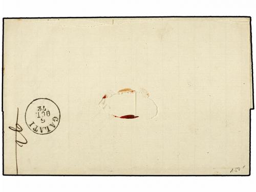 ✉ RUMANIA. Mi. 32 (2). 1872 (23 Sept.). FOKSAN to GALATI. 5 