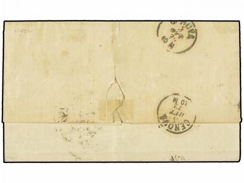 ✉ GIBRALTAR. Sg. Z19. 1872 (Sept. 29). Cover to GENOA (Italy