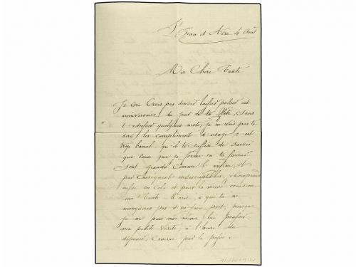 ✉ PALESTINA. 1868 (Aug. 4). Cover and complete original cont