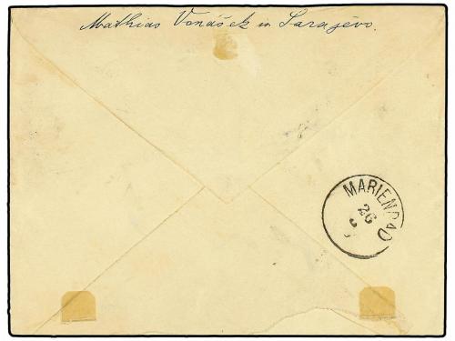 ✉ BOSNIA-HERZEGOVINA. Mi. 5/I. 1886. Registered cover to MAR