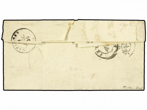 ✉ BELGICA. 1856 (July 7). Entire letter to CARIGNAN (France)