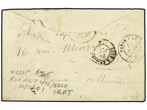 ✉ FRANCIA: OCUPACION ALEMANA: ALSACIA-LORENA. 1871. Cover to