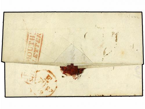 ✉ MACAO. 1839. MACAO a LONDRES. Al dorso marca de llegada FA